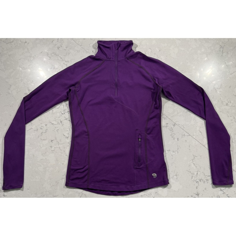 Mountain Hardwear Pullover Womens XS Purple Quarter Zip Athletic Stretch Outdoor